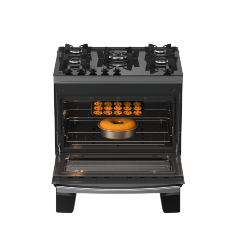 ATLAS COCINA A GAS AGILE UP GLASS TITANIO 5H