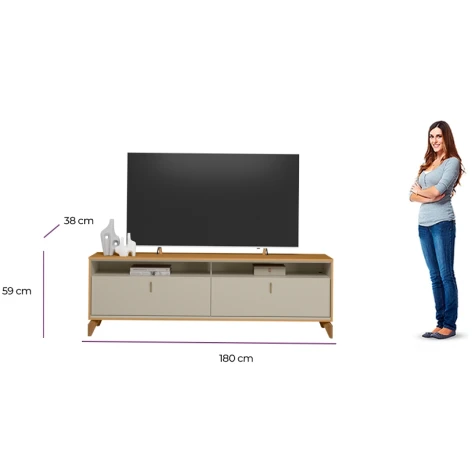 RACK DUBAI C/LED TAUARI/OFF WHITE (LINEABRASIL)