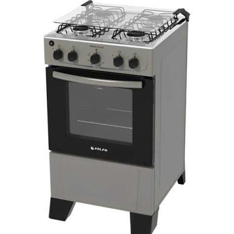 ATLAS COCINA 4H MONACO PLUS TITANIO C/E