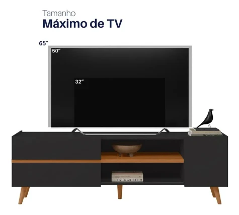 RACK COLIBRI PURUS NEGRO FOSCO/FREIJO