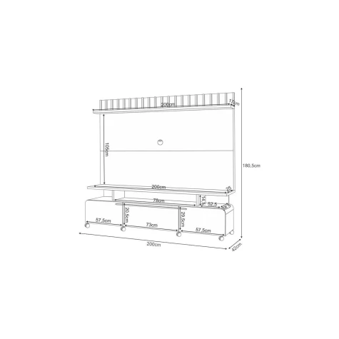 HB HOME THEATER ARTIS 2.0 (4392) CASTANHO-OFF WHITE