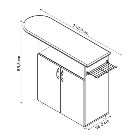 MESA DE PLANCHAR CRIATIVA MP-50 BC