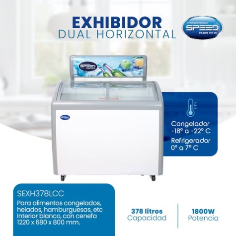 SPEED EXHIBIDOR HOR P CONGE/HELADOS 378L
