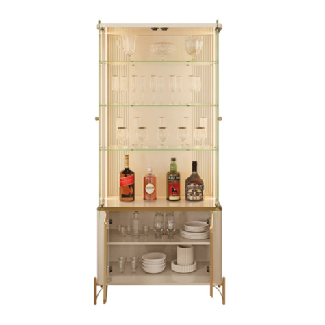CRISTALEIRA LIARA OFF WHITE/DOURADO