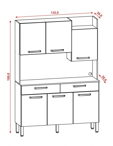 MUEBLE DE COCINA KP MODENA FREIJO VAINILLA