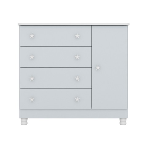 COMODA ZAP 2561 4C C/PIE QMOVI GRIS