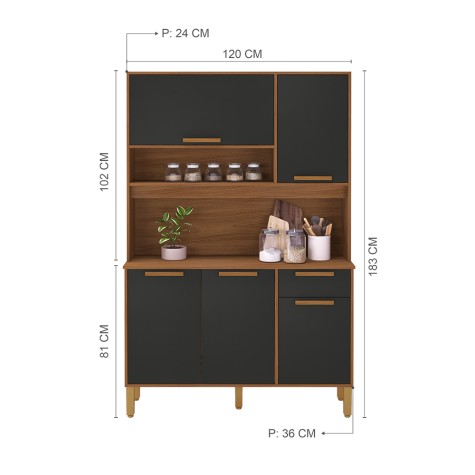 KIT COCINA 5P 1GAV SINTRA 6188 IND FRE|PLOM