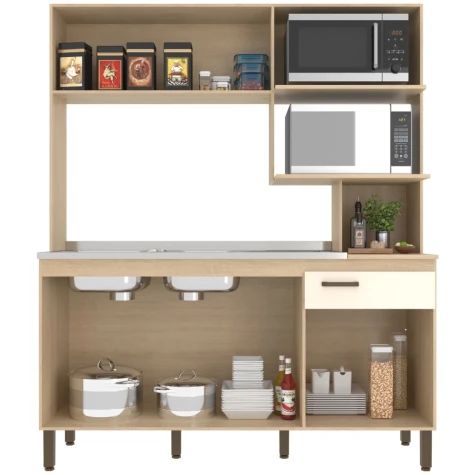 COCINA EVELYN CARVALH/OFF WHITE