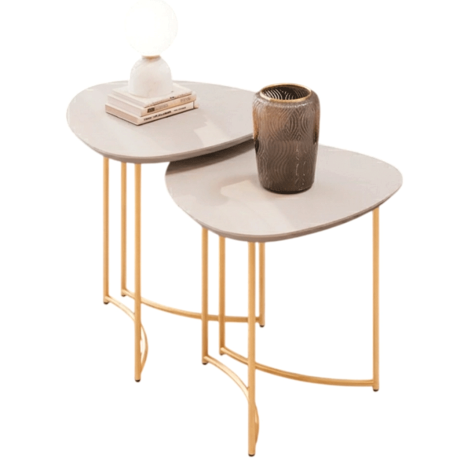 MESA LATERAL PETALA OFF/WHITE