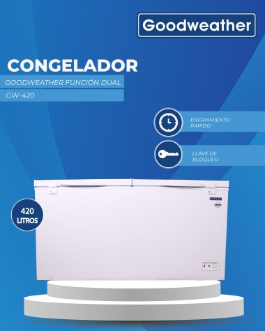 CONGELADOR GOODWEATHER 2P 420L GW-420
