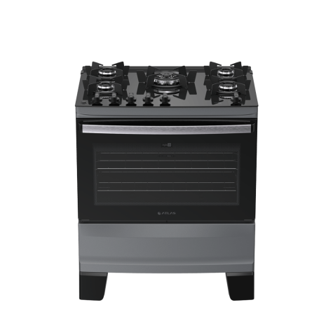 ATLAS COCINA A GAS AGILE UP GLASS TITANIO 5H