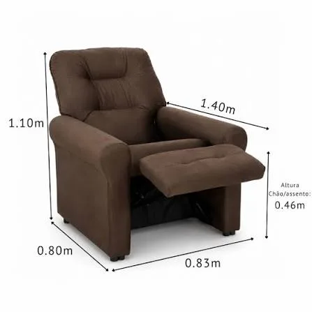 POLTRONA RECLINABLE MATRIX CLIO MX-24 CUERINA MARRON