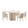 Thumbnail JUEGO DE MESA CHANEL C/6SILLAS LIZY OFF/WHITE0